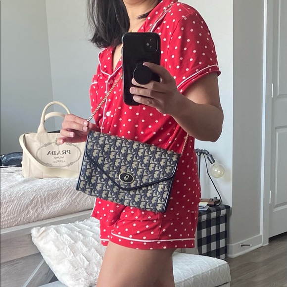 Authentic Vintage Dior Trotter Clutch with Chain - Picture 11 of 16